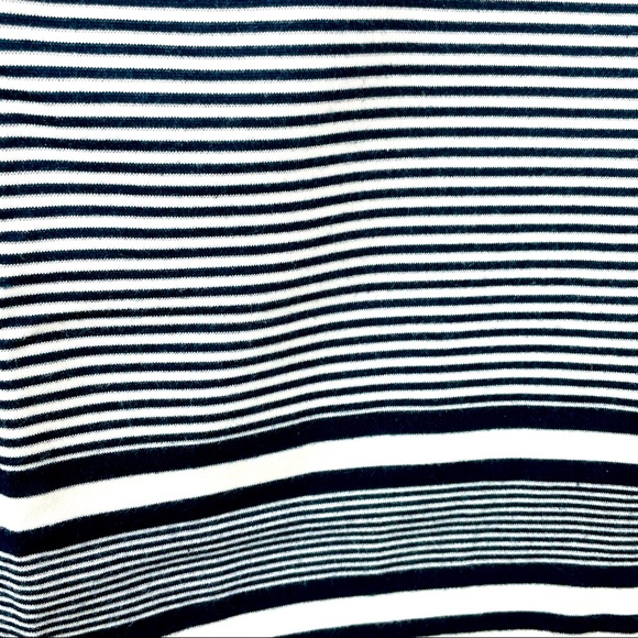 Navy and white cotton stretchy pencil skirt - Picture 3 of 4